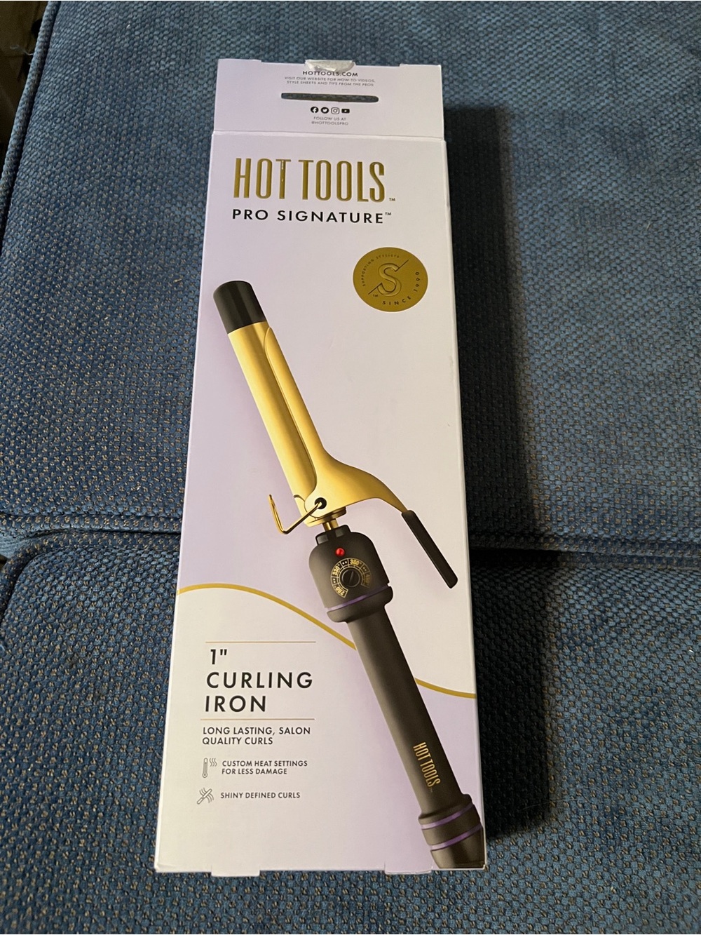 Hot Tools Pro Signature 1" Gold Curling Iron -